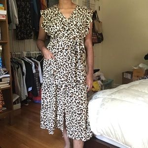 Leopard print maxi dress